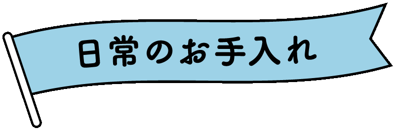 日常のお手入れ